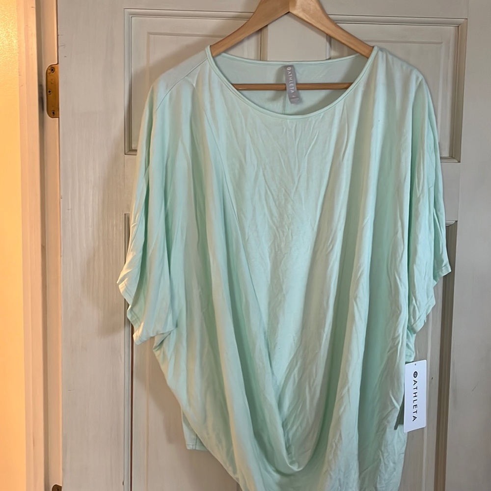Athleta light green T shirt ‘Dolman Tee’.